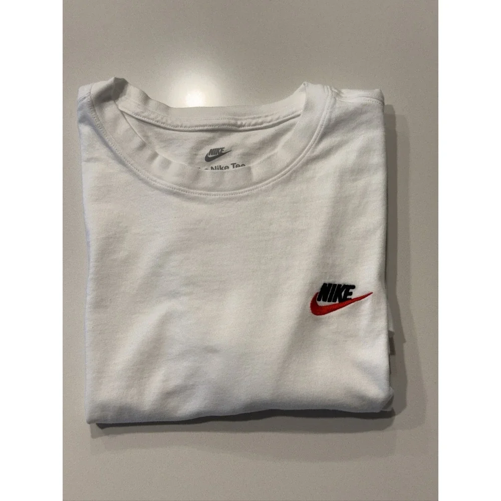 Nike The Nike Tee AR4997-100 Mens White Large Tall Cotton Short Sleeve T-Shirt